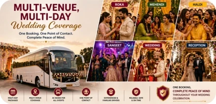 Bus Multi-Venue Wedding Coverage