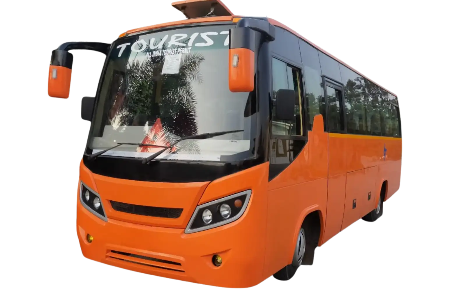 27-seater mini bus hire for Agra day trip from Delhi – full AC with 2x2 seating